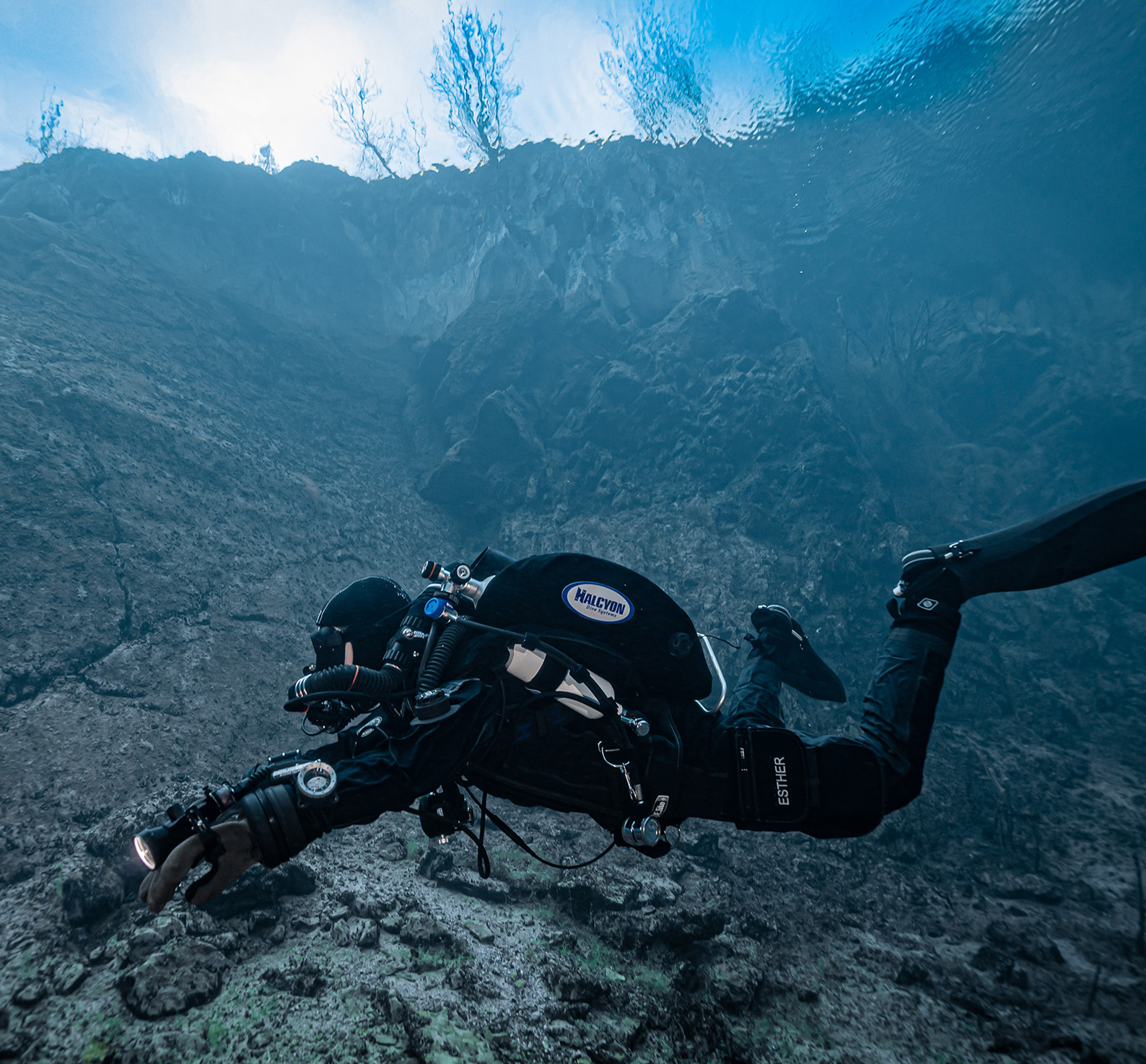 CCR diving photograph